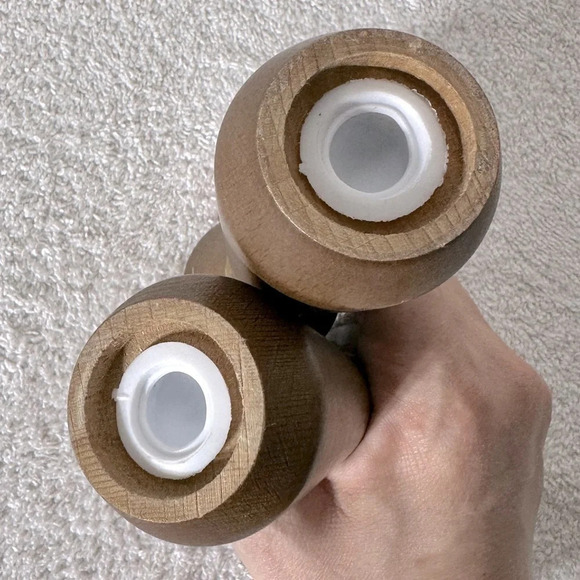 Vintage MCM Wood Salt & Pepper Shakers - Picture 6 of 7